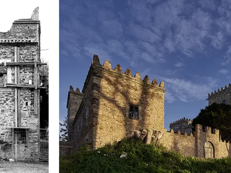 Palacio de las Torres de Donlebún-antes despues